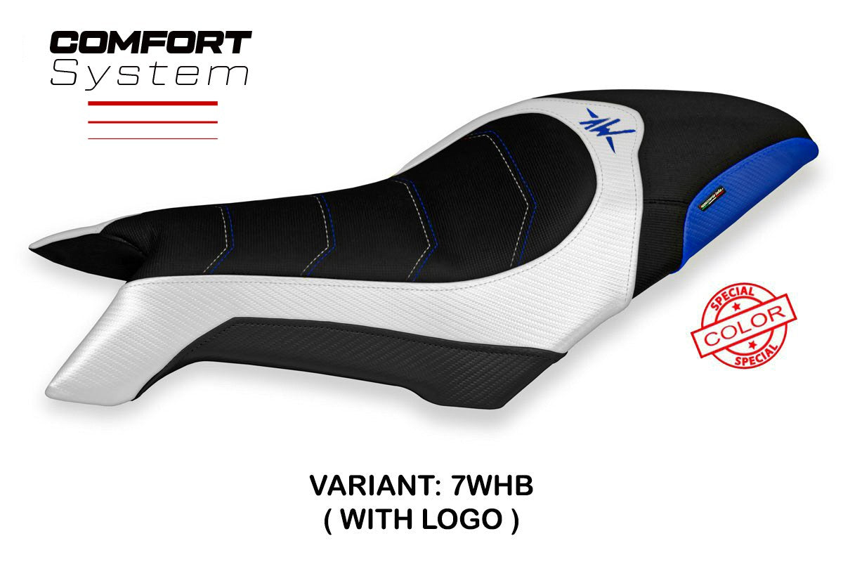 MV Agusta Dragster 800 2019-2026 Seat Cover TPZ Italia Comfort White Blue