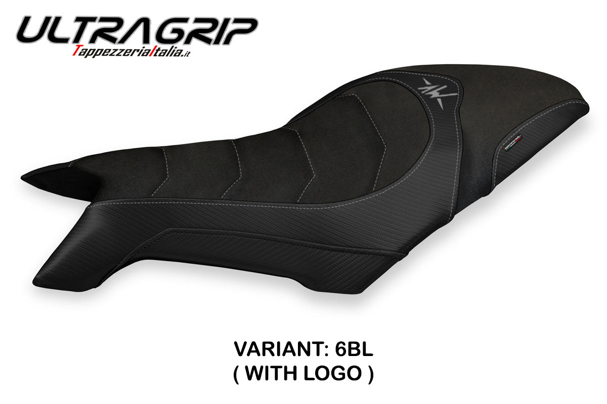 Funda de asiento MV Agusta Dragster 800 2019-2025 Tappezzeria Italia TPZ Ultragrip en negro