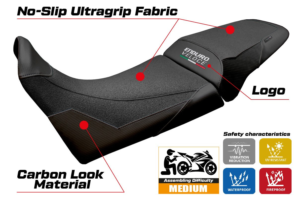 MV Agusta Enduro Veloce 2024-2025 Seat Cover Tappezzeria Italia TPZ Ultragrip Black