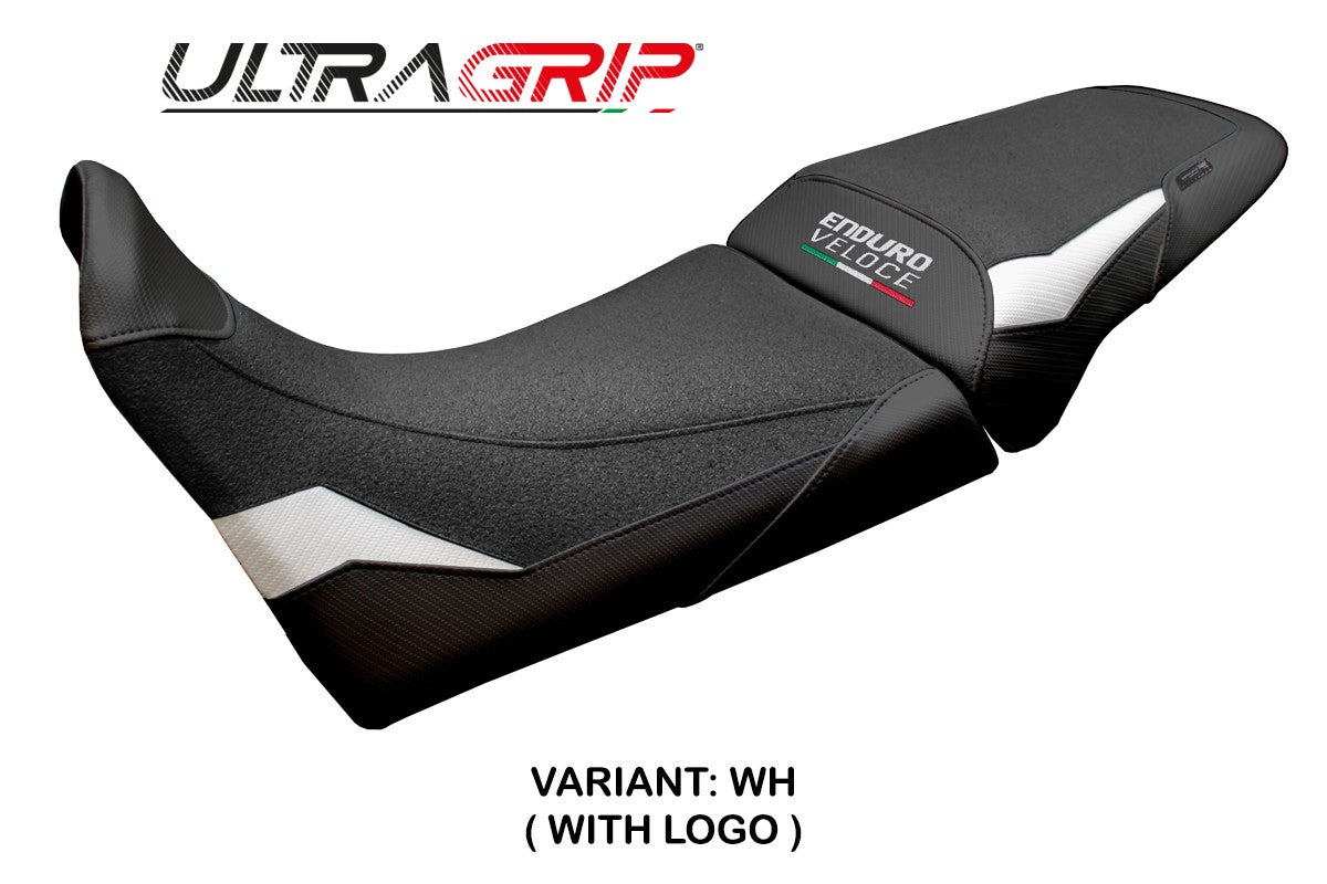 MV Agusta Enduro Veloce 2024-2025 Seat Cover Tappezzeria Italia TPZ Ultragrip White Black