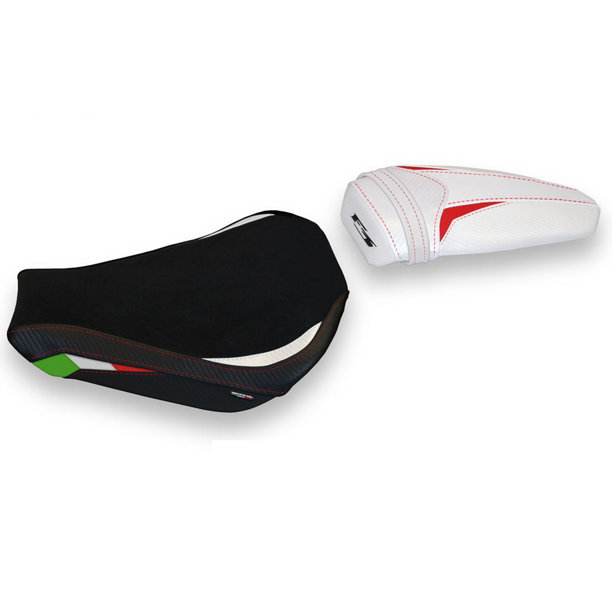 Funda de asiento MV Agusta F3 2012-2025 Tappezzeria Italia TPZ en blanco y negro SE