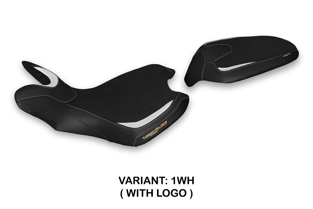 MV Agusta Turismo Veloce 2021-2025 Seat Cover Tappezzeria Italia TPZ in White in Black
