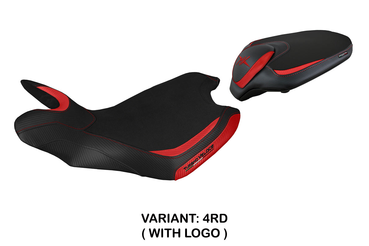 Funda para asiento MV Agusta Turismo Veloce 2014-2020 Tappezzeria Italia TPZ en rojo negro