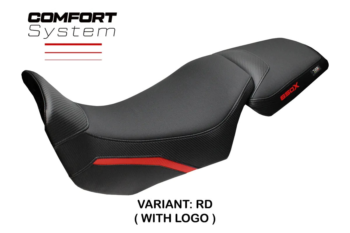 QJ Motor SVT 650 X 2024-2026 Seat Cover TPZ Italia Comfort Red Black