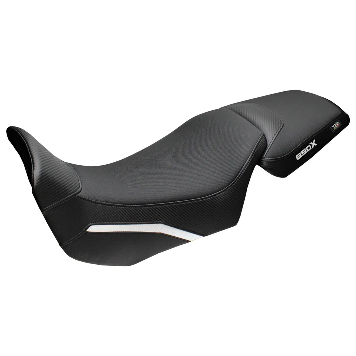 QJ Motor SVT 650 X 2024-2026 Seat Cover TPZ Italia Comfort White Black