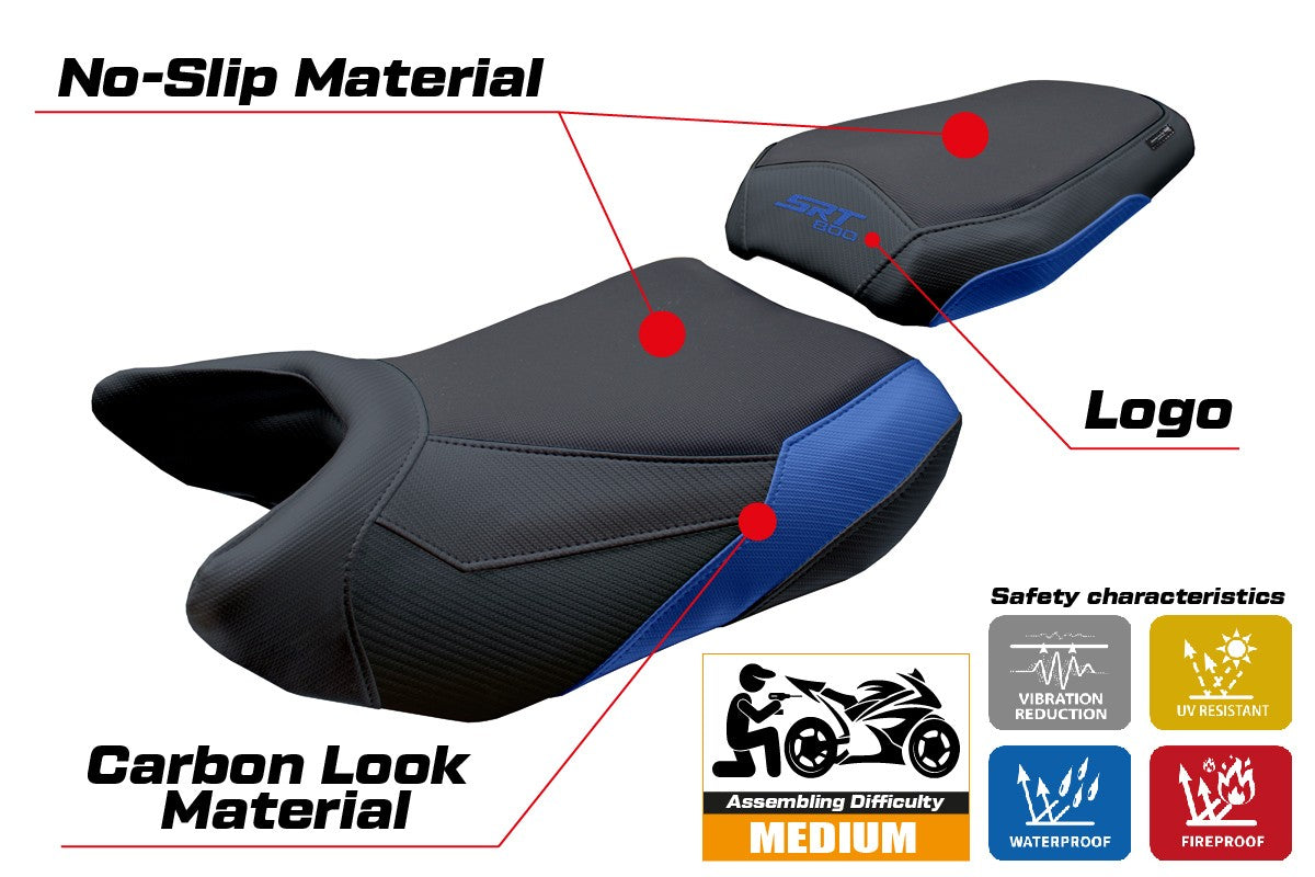 QJ Motor SRT 800 X / S / SX 2023-2025 Seat Cover Tappezzeria Italia TPZ Blue Black