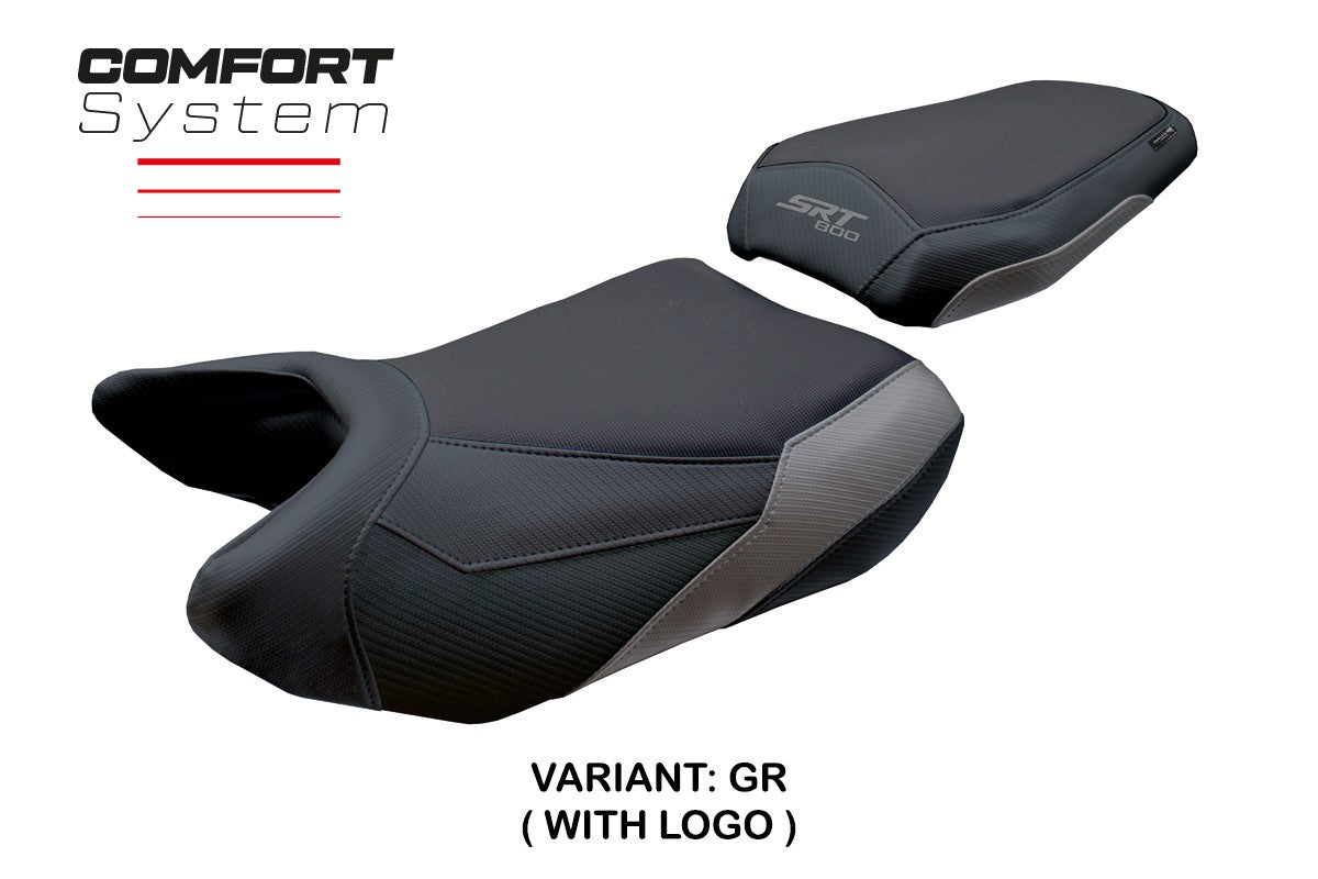 QJ Motor SRT 800 X / S / SX 2023-2025 Seat Cover Tappezzeria Italia TPZ Comfort Grey Black