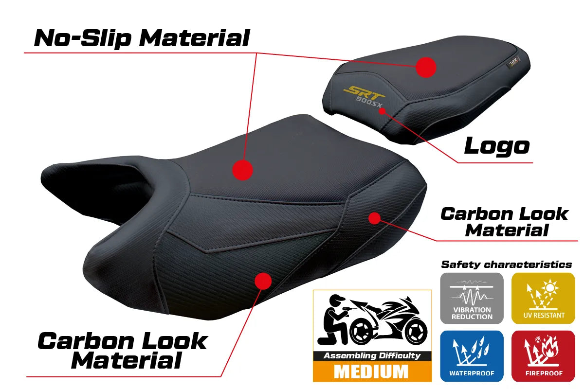 QJ Motor SRT 900 SX 2025-2026 Seat Cover TPZ Italia Black