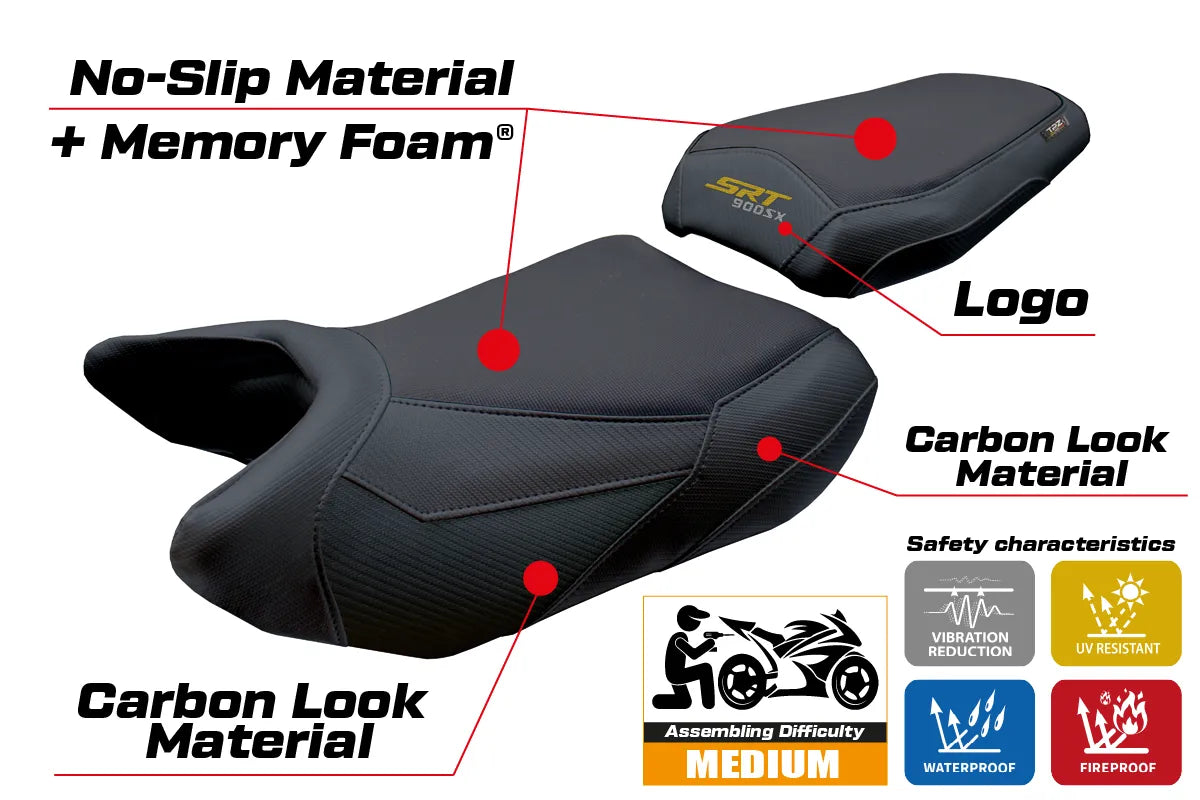 QJ Motor SRT 900 SX 2025-2026 Seat Cover TPZ Italia Comfort Black
