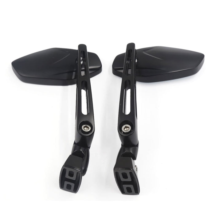 Billet Convex Universal Mirrors Black Anodized (Set of 2)