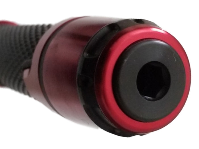 Yamaha YZF Black and Red Aluminum / Rubber Gel Grips