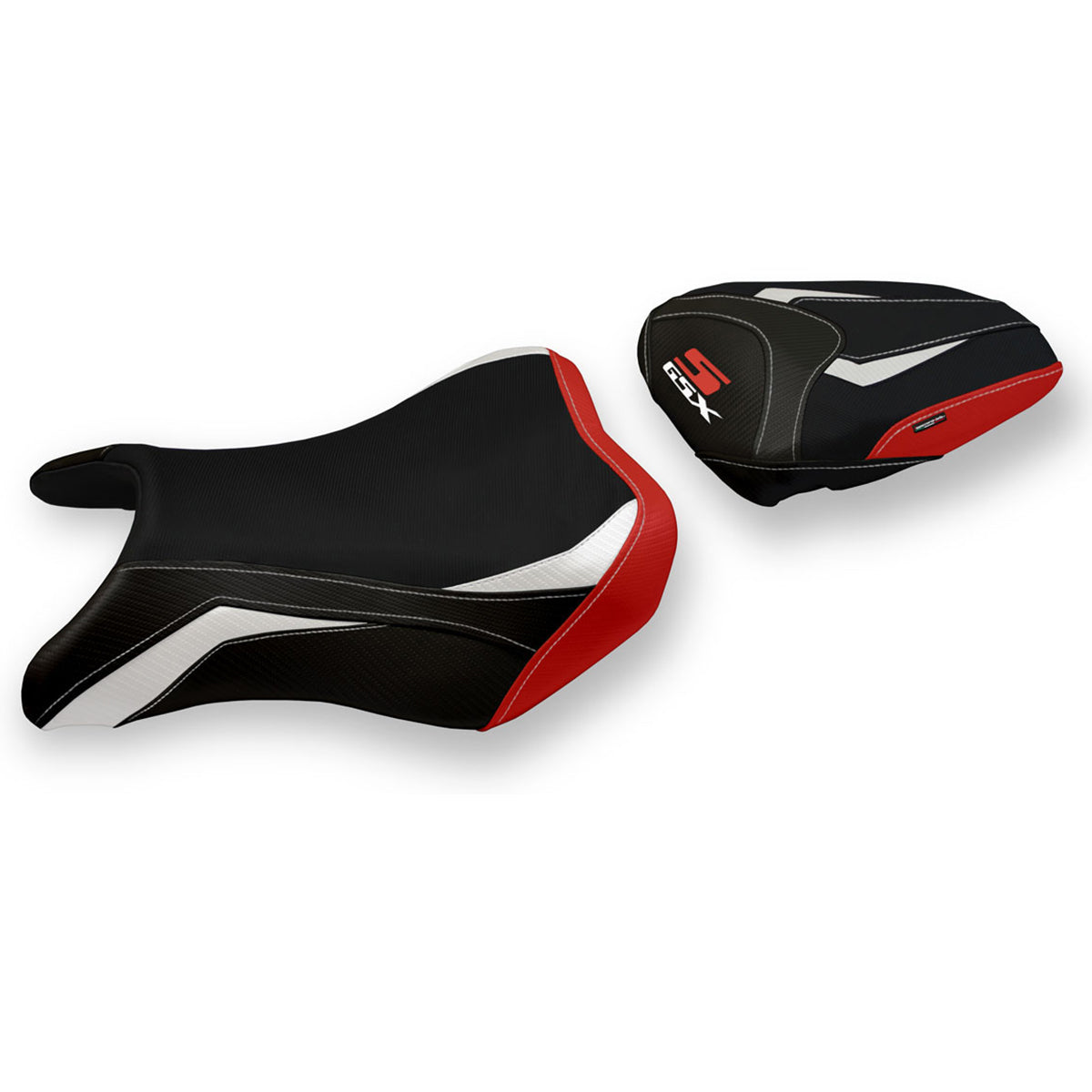 Suzuki GSXS 750 2017-2021 Seat Cover Tappezzeria Italia TPZ in White, Red and Black