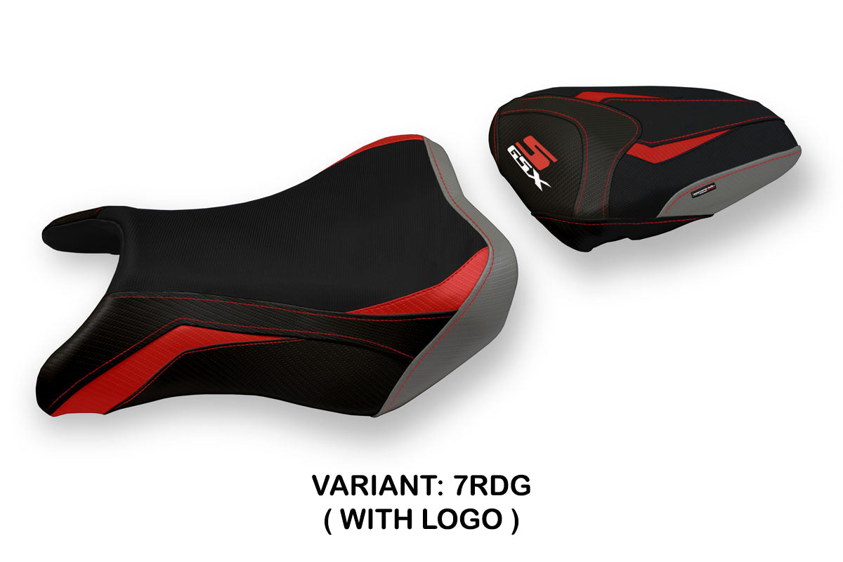 Suzuki GSXS 750 2017-2021 Seat Cover Tappezzeria Italia TPZ in Red, Grey and Black