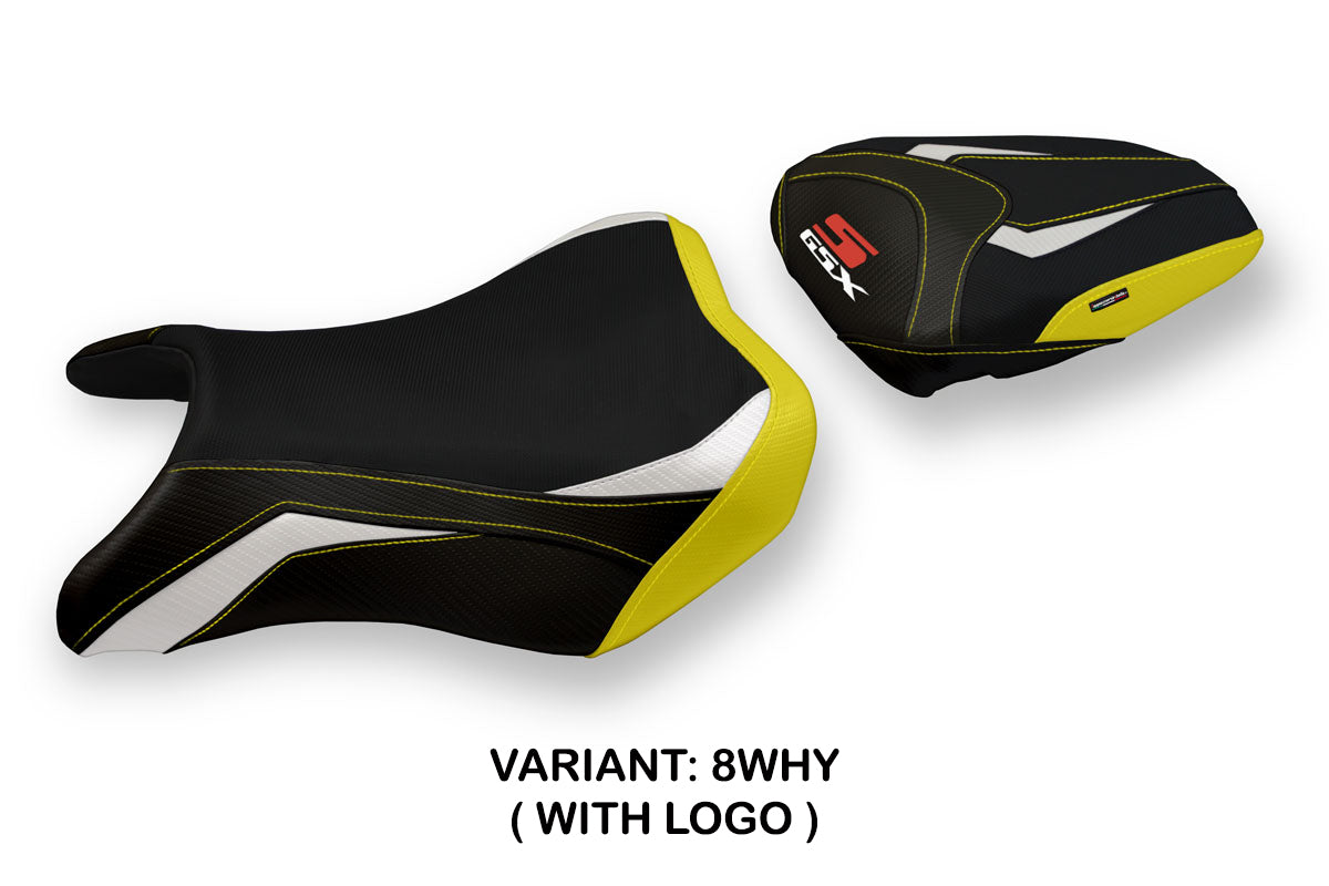 Suzuki GSXS 750 2017-2021 Seat Cover Tappezzeria Italia TPZ in White and Yellow