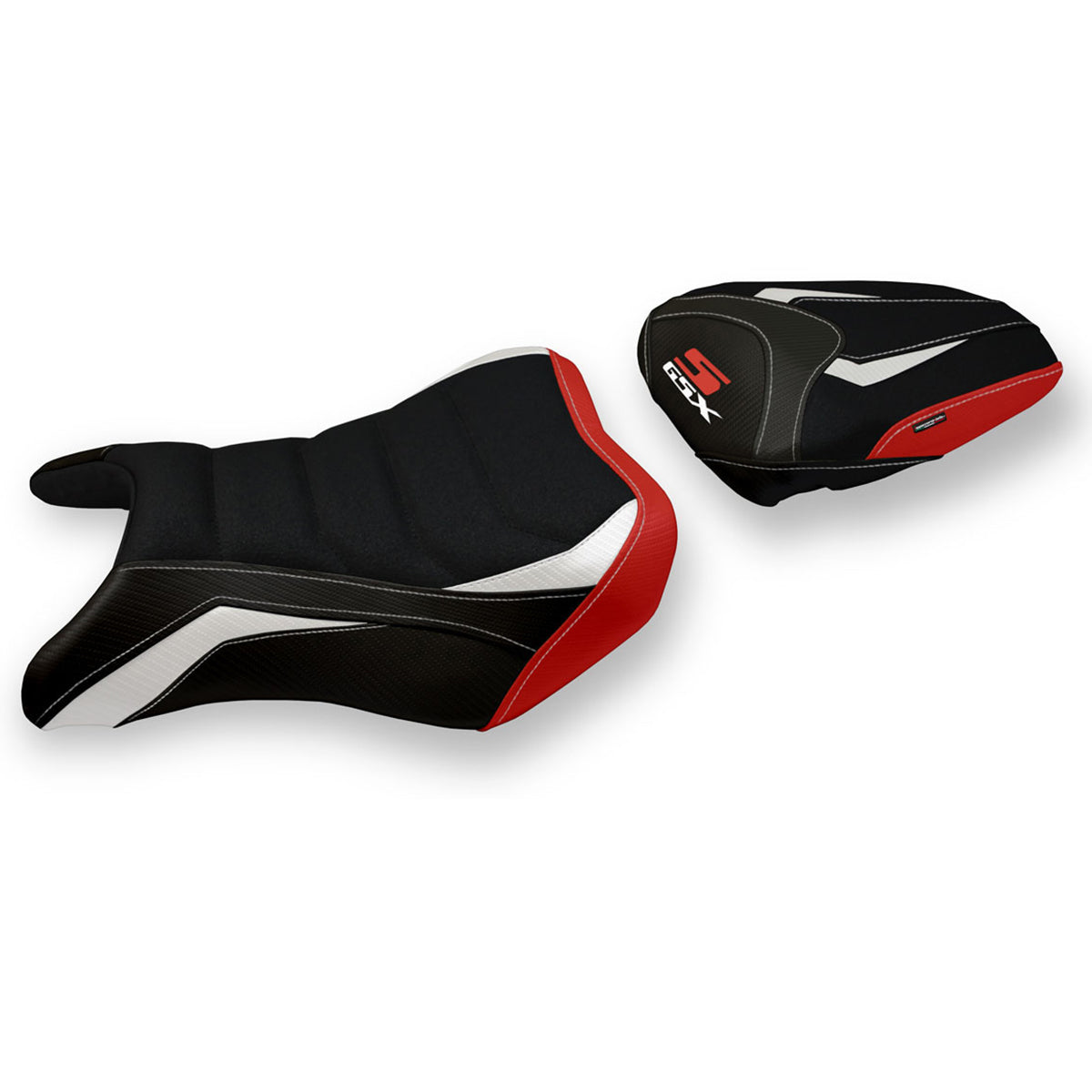 Suzuki GSXS 750 2017-2021 Seat Cover Tappezzeria Italia TPZ Ultragrip in White and Red