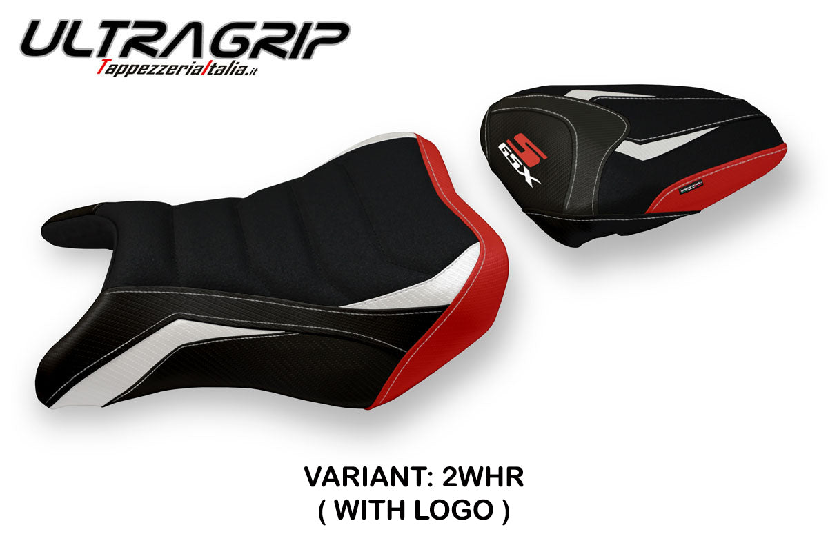Suzuki GSXS 750 2017-2021 Seat Cover Tappezzeria Italia TPZ Ultragrip in White and Red
