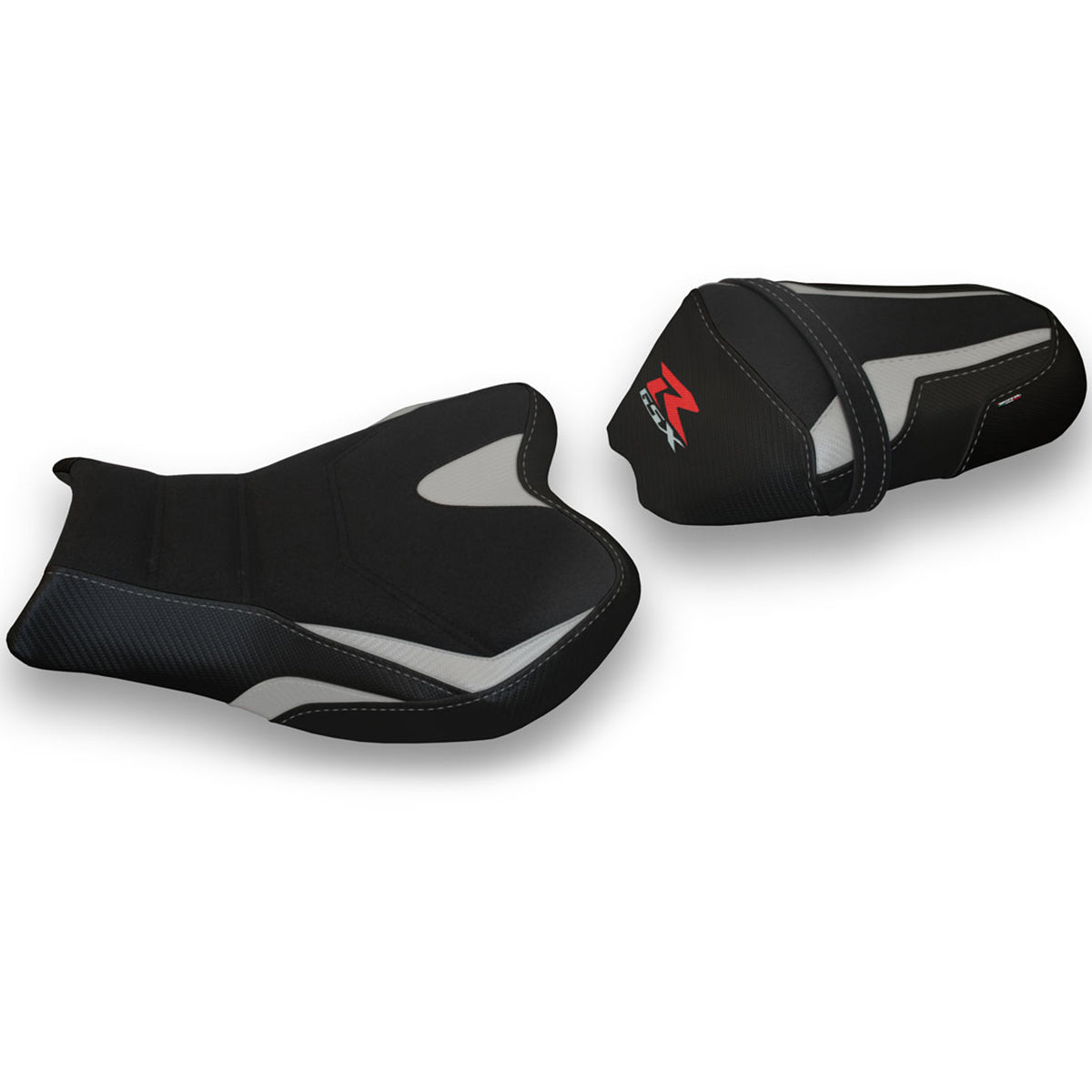 Suzuki GSXR 1000 2009-2016 Seat Cover Tappezzeria Italia TPZ Ultragrip in Silver and Black