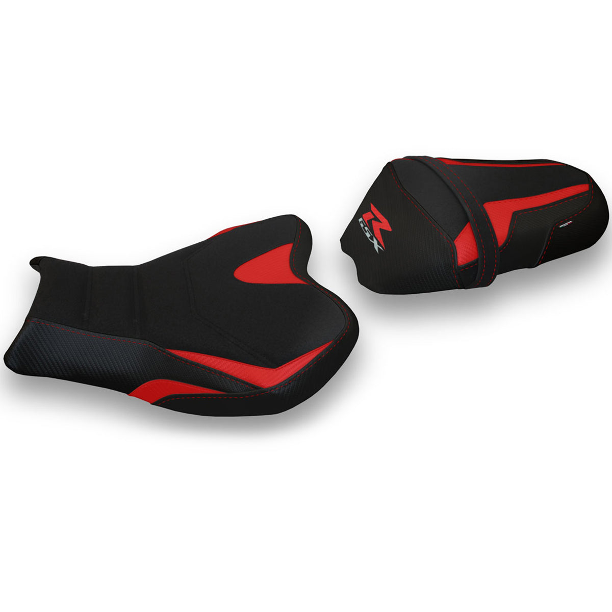 Funda de asiento Suzuki GSXR 1000 2009-2016 Tappezzeria Italia TPZ Ultragrip en rojo y negro