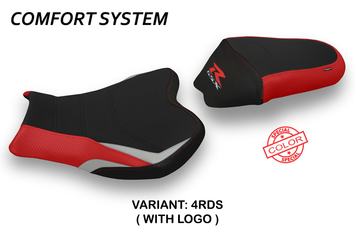 Suzuki GSXR 1000 2009-2016 Seat Cover Tappezzeria Italia TPZ Comfort in Red and Silver