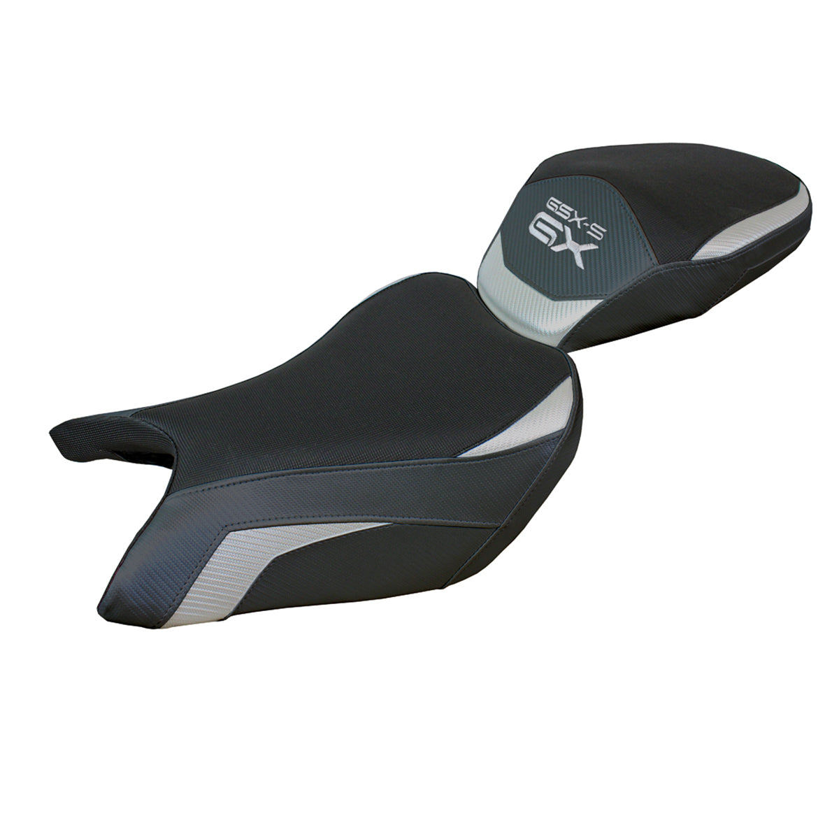 Suzuki GSXS 1000 GX 2024-2025 Seat Cover Tappezzeria Italia TPZ in Silver and Black