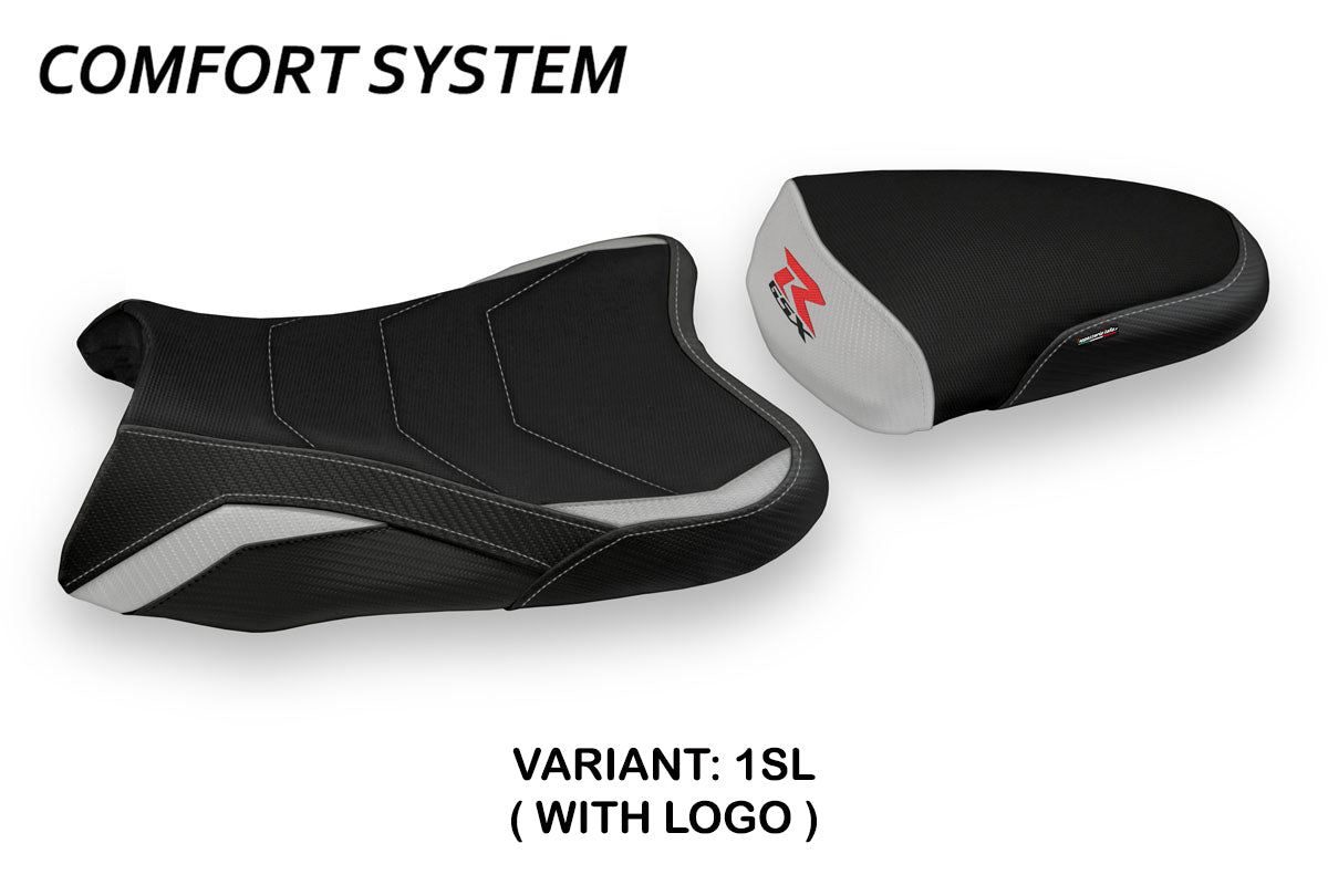 Suzuki GSXR 600 750 2006-2007 Seat Cover Tappezzeria Italia TPZ Comfort in Silver and Black