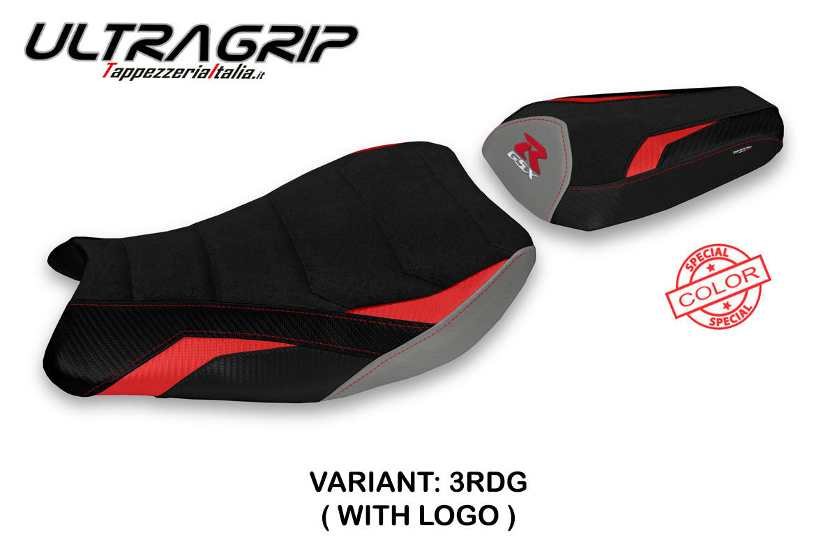 Suzuki GSXR 1000 2017-2024 Seat Cover Tappezzeria Italia TPZ Ultragrip in Red and Grey