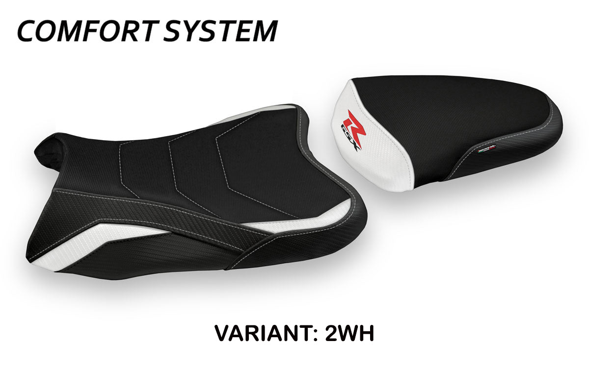 Suzuki GSXR 600 750 2008-2010 Seat Cover Tappezzeria Italia TPZ Comfort in White and Black