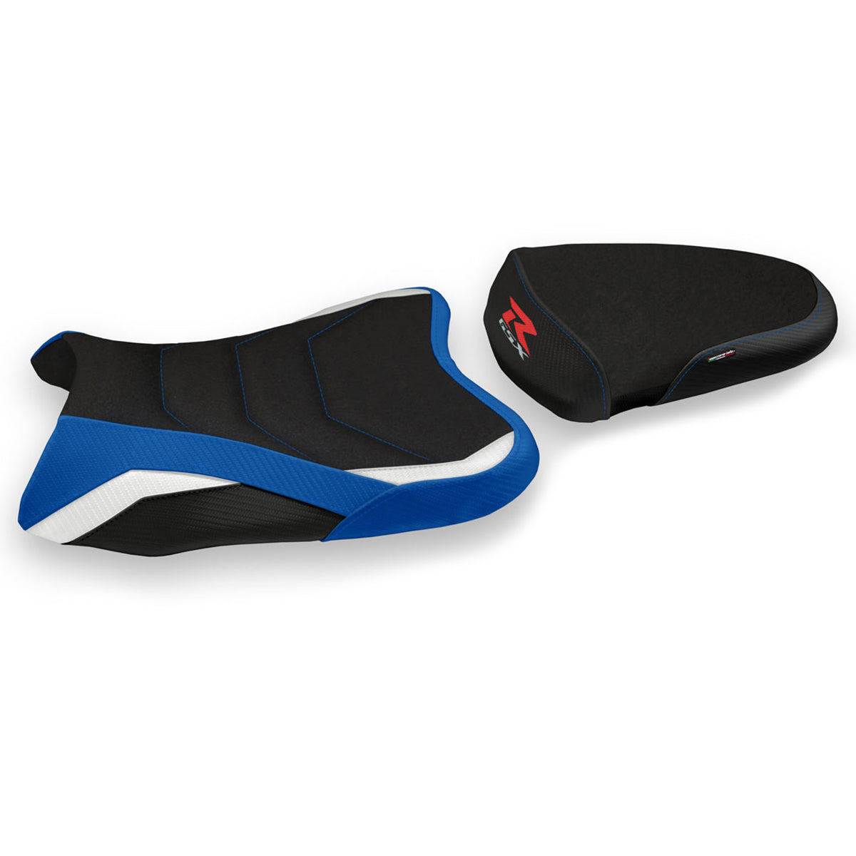 Suzuki GSXR 600 750 2008-2010 Seat Cover Tappezzeria Italia TPZ Ultragrip in Blue and White