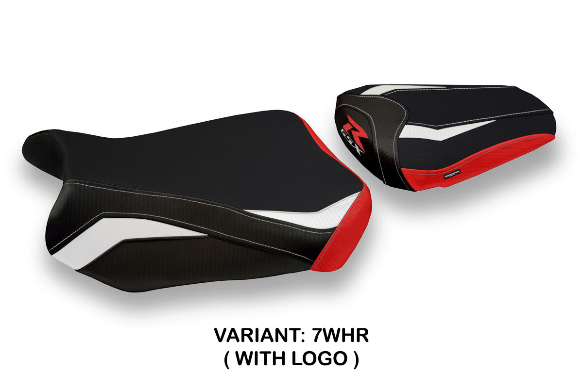 Suzuki GSXR 600 750 2011-2024 Seat Cover Tappezzeria Italia TPZ in White and Red