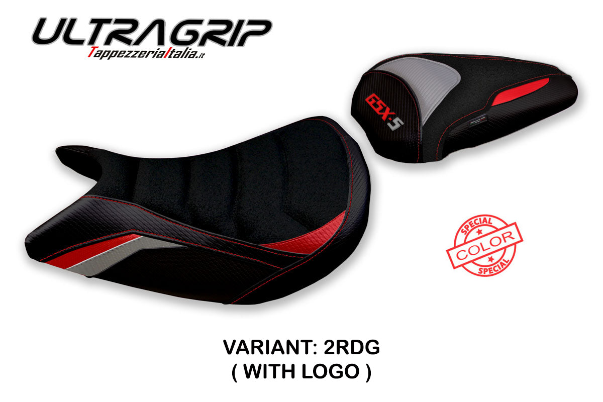 Suzuki GSXS 1000 2015-2020 Seat Cover Tappezzeria Italia TPZ Ultragrip in Red and Grey