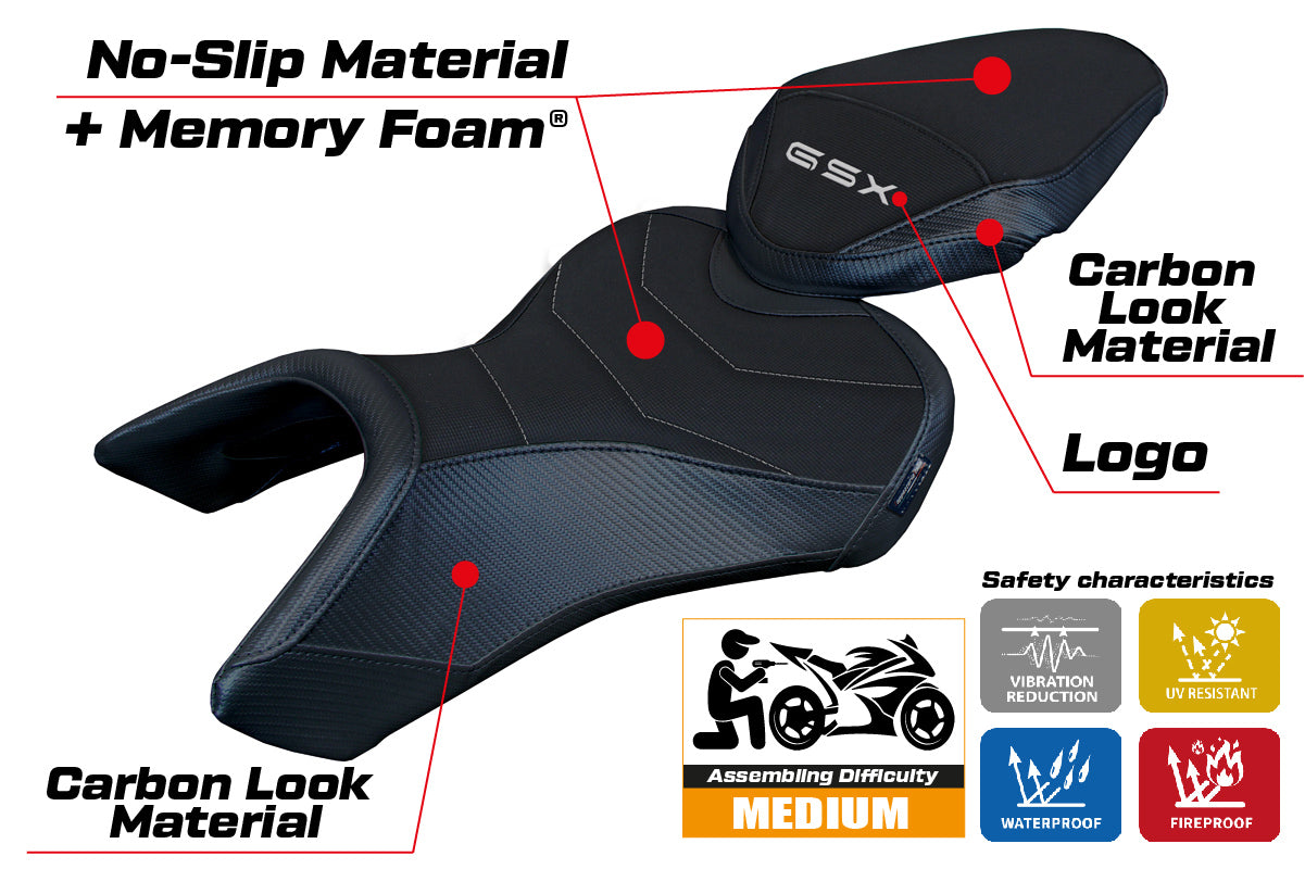 Suzuki GSX 8S-8R 2023-2025 Seat Cover Tappezzeria Italia TPZ Comfort in Black