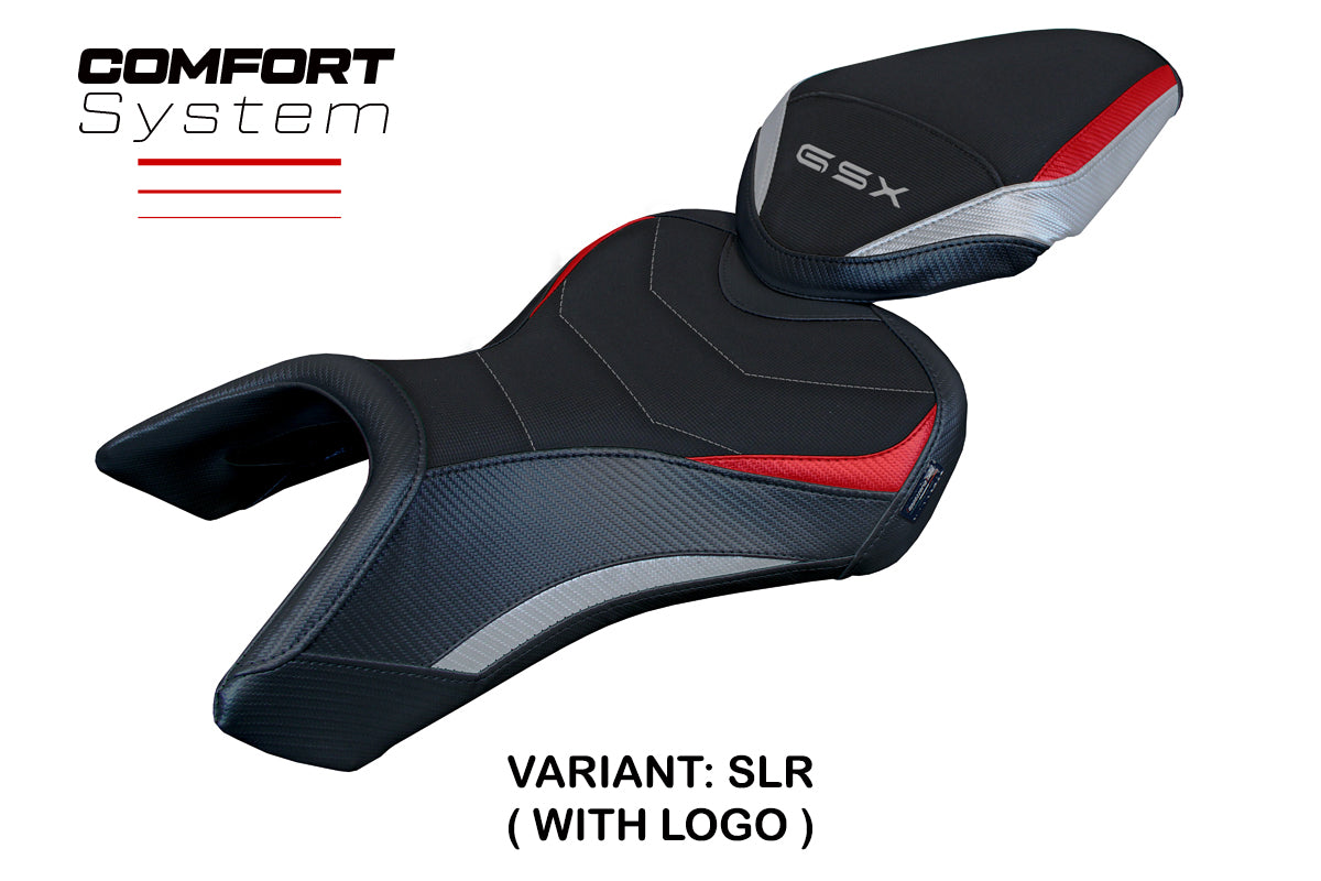 Suzuki GSX 8S-8R 2023-2025 Seat Cover Tappezzeria Italia TPZ Comfort in Silver Red and Black