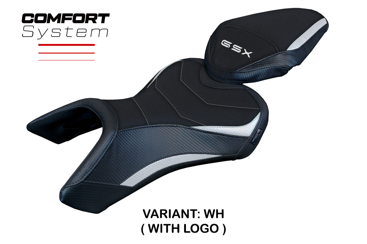Suzuki GSX 8S-8R 2023-2025 Seat Cover Tappezzeria Italia TPZ Comfort in White and Black