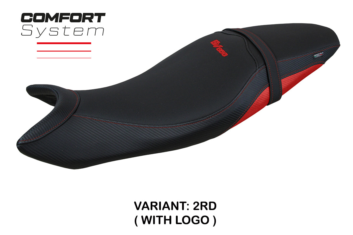 Suzuki SV650 2016-2025 Seat Cover Tappezzeria Italia TPZ Comfort in Red