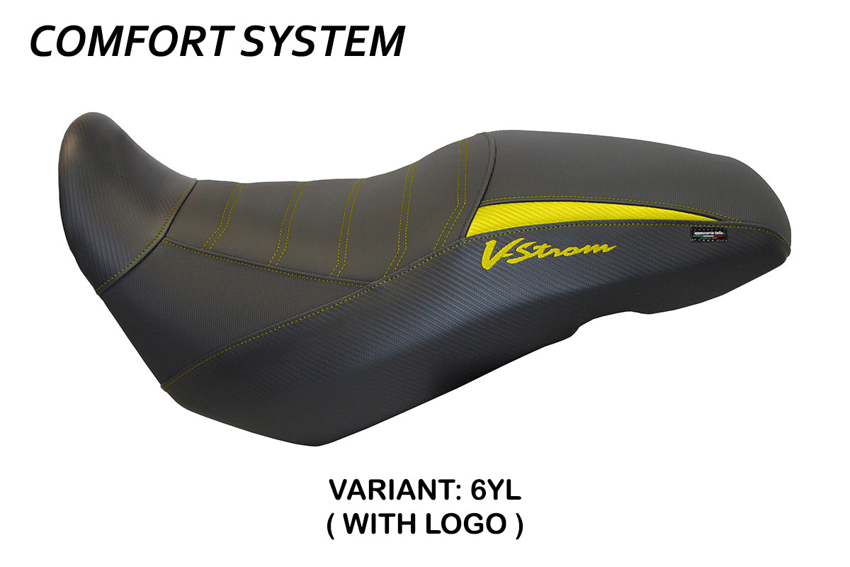 Suzuki VStrom 650 2017-2024 Seat Cover Tappezzeria Italia TPZ Comfort in Yellow