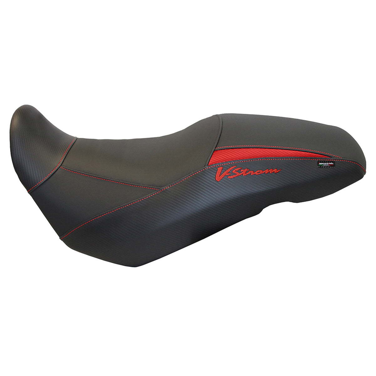 Suzuki VStrom 650 2017-2024 Seat Cover Tappezzeria Italia TPZ in Red and Black