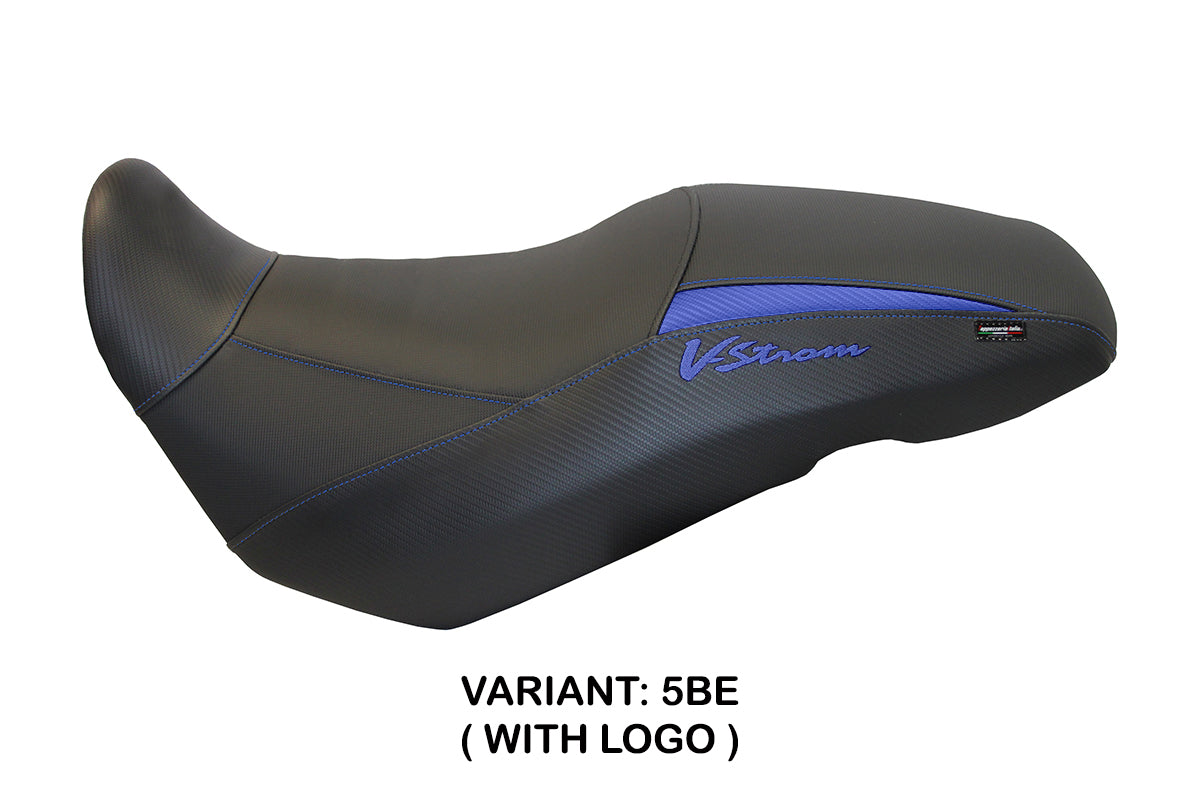 Suzuki VStrom 650 2017-2024 Seat Cover Tappezzeria Italia TPZ in Blue and Black