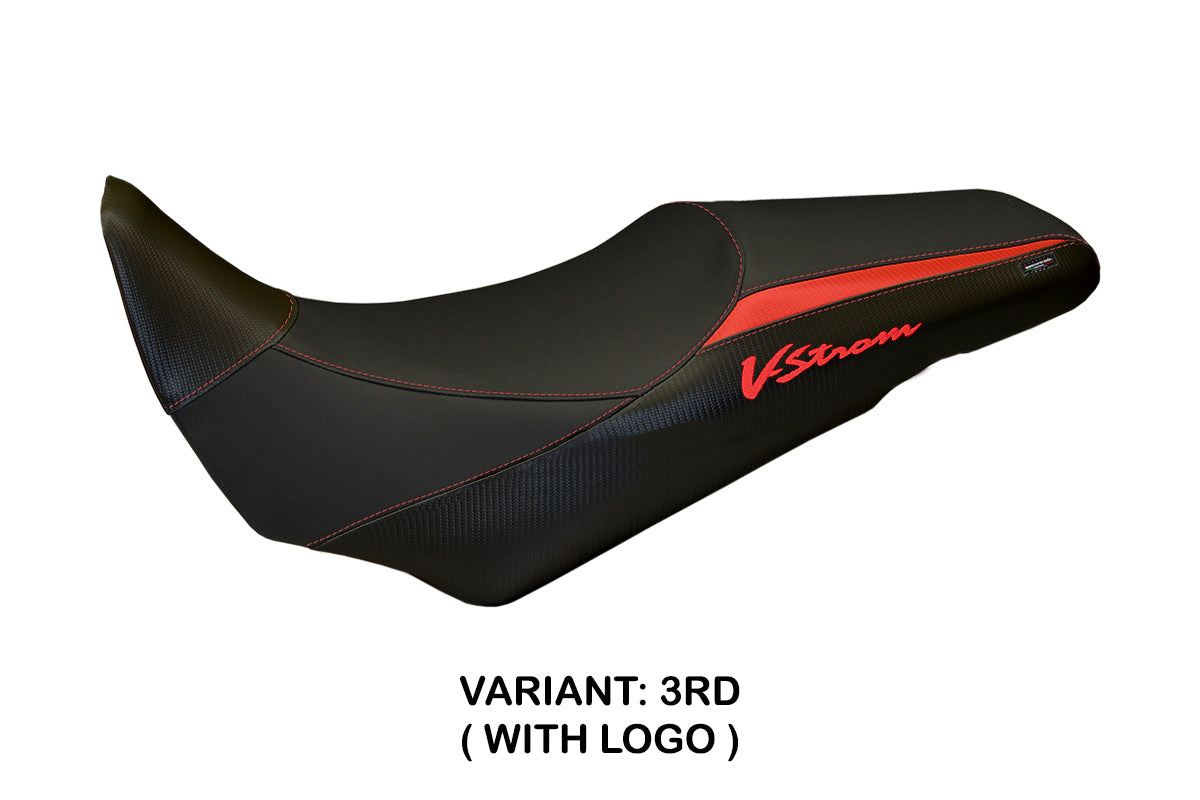 Suzuki VStrom 1000 2014-2019 Seat Cover Tappezzeria Italia TPZn in Red and Black