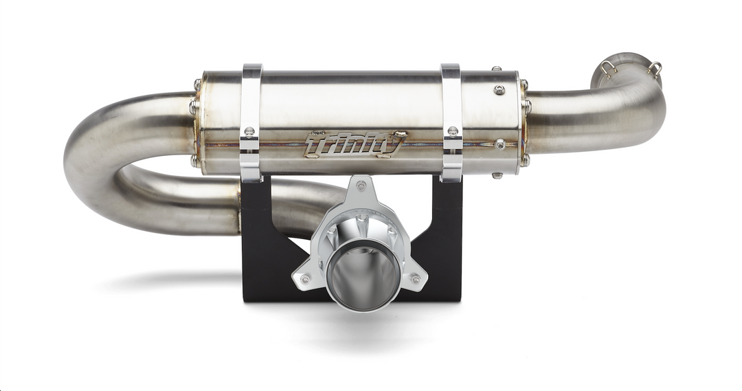 Can Am Maverick X3 2017-2024 Exhaust Trinity Racing Center Exit Slip-On Muffler With Tip TR-4184ST