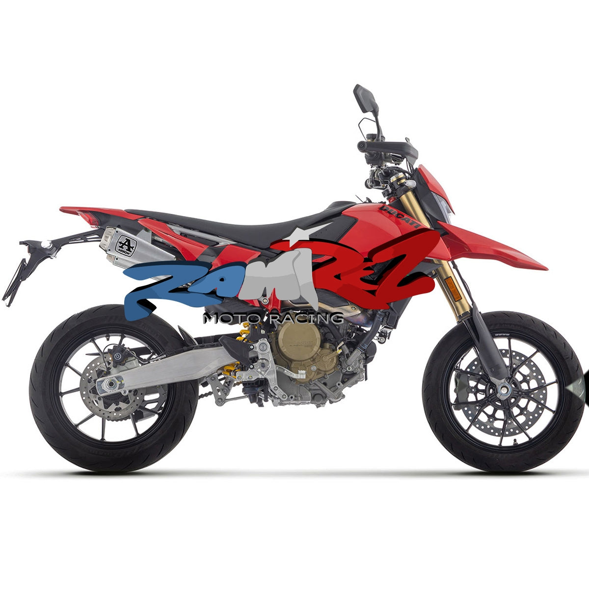 71978PR Arrow Pro-Race dual Slip-on Exhaust, Titanium for Ducati Hypermotard 698 Mono 2024