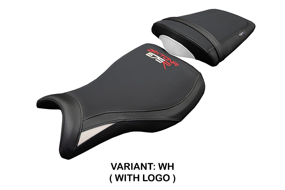 Triumph Daytona 675R 2006-2009 2010 2011 2012 Seat Cover Tappezzeria Italia TPZ White Black