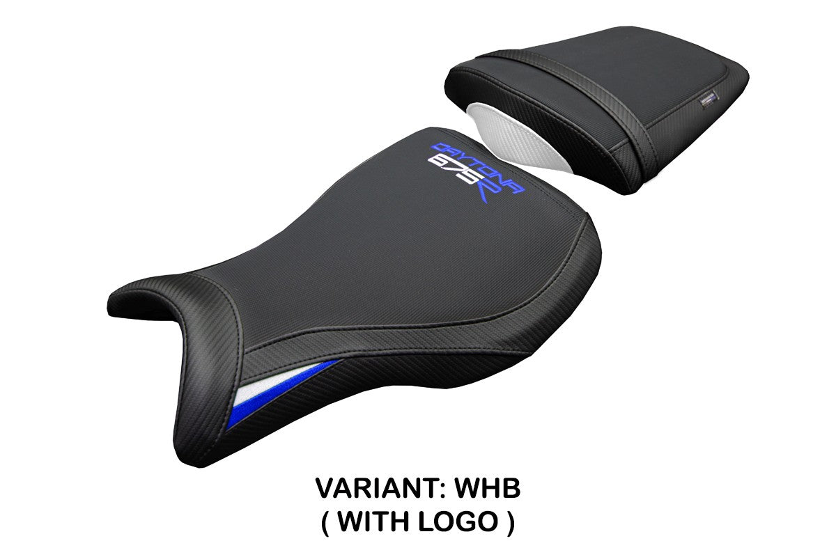 Triumph Daytona 675R 2006-2010 2011 2012 Seat Cover Tappezzeria Italia TPZ White Blue Black