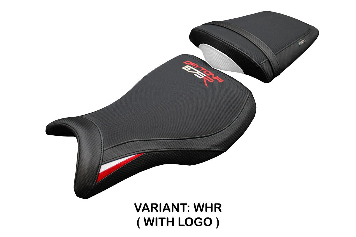 Triumph Daytona 675R 2006-2010 2011 2012 Seat Cover Tappezzeria Italia TPZ White Red Black