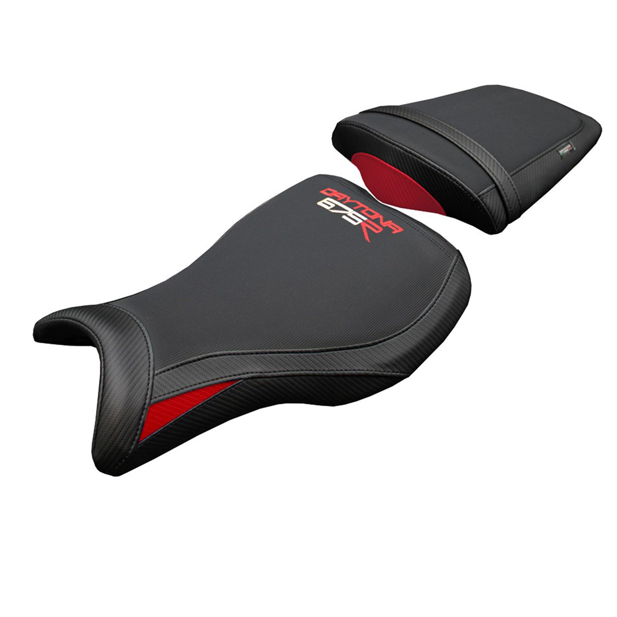 Funda de asiento Tappezzeria Italia TPZ Comfort Rojo Negro para Triumph Daytona 675R 2006-2011 2012