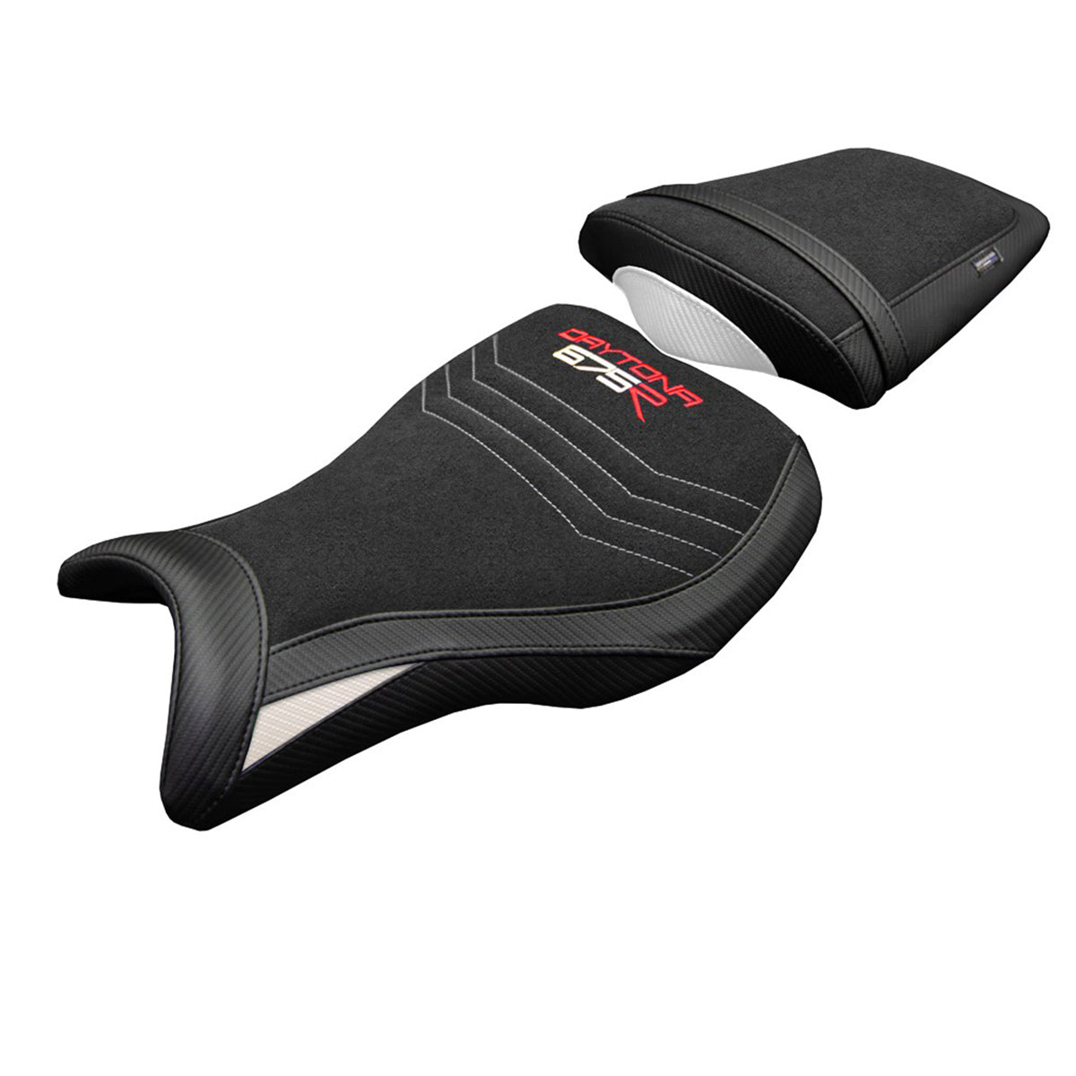 Triumph Daytona 675R 2006-2011 2012 Seat Cover Tappezzeria Italia TPZ Ultragrip White Black