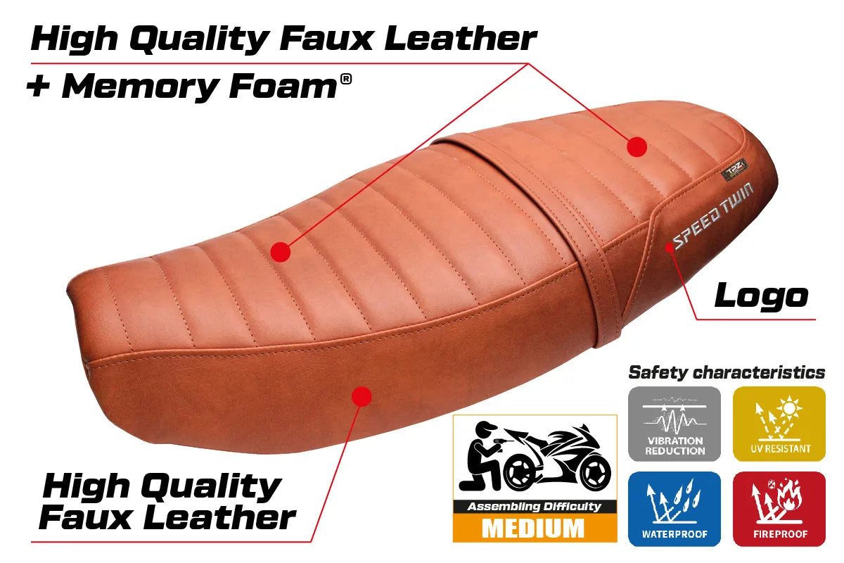 Triumph Speed Twin 1200 2019-2026 Seat Cover TPZ Italia Comfort Brick SE