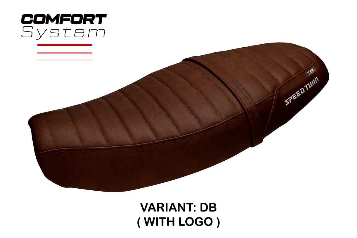 Triumph Speed Twin 1200 2019-2026 Seat Cover TPZ Italia Comfort Dark Brown SE