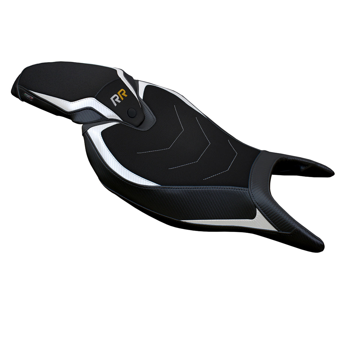 Triumph Speed Triple 1200 RR 2022-2025 Seat Cover Tappezzeria Italia TPZ Comfort in White and Black