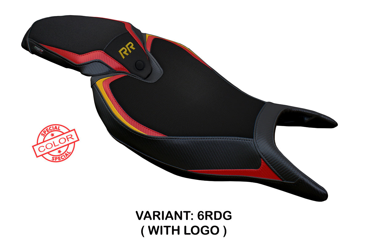 Triumph Speed Triple 1200 RR 2022-2025 Seat Cover Tappezzeria Italia TPZ in Red Gold and Black