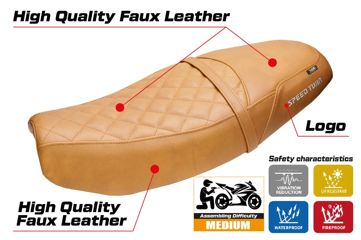Triumph Speed Twin 1200 2019-2026 Seat Cover TPZ Italia Camel